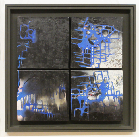 CLaul - Untittled 16, Size 20" x 20," Acrylic on canvas