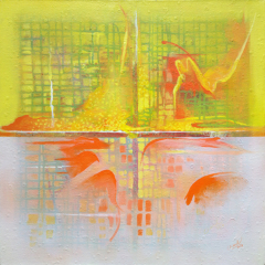 CLaul- Untittled, Size 48" x36," Acrylic on Canvas, 2018