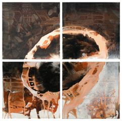 CLaul - Untittled-13, Size 20" x20,' Acrylic on Canvas