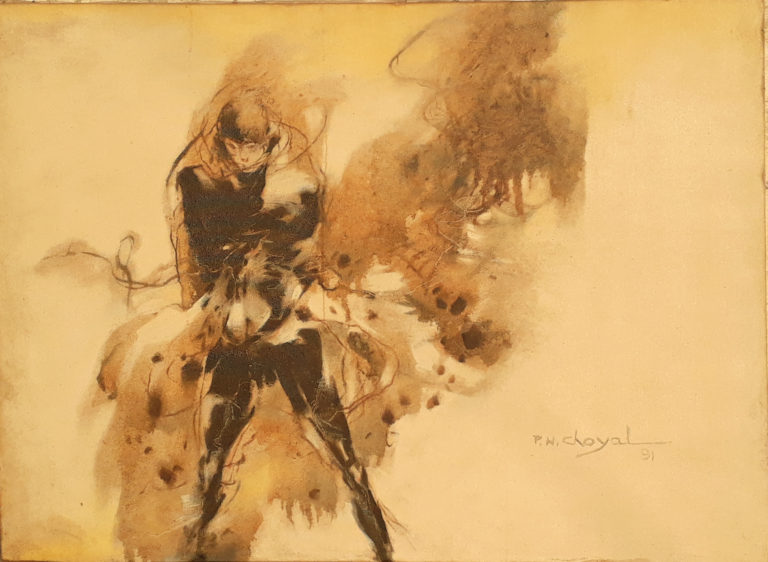 PN Choyal - Struggle - 36x24" - oil on canvas - 2006
