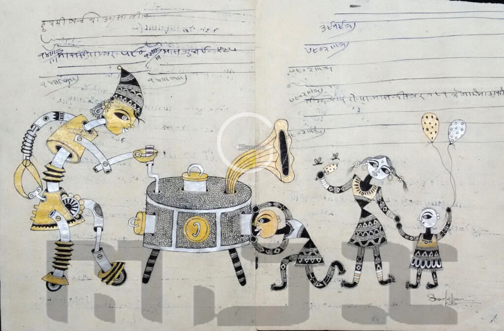 Hand-cranked cartoon screening Hand-cranked cartoon screening